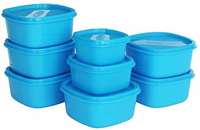 Princeware Plastic Storage Container Set, 8-Pieces, Blue