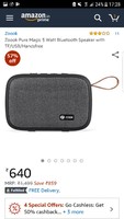 Zoook pure magic 5 watt bluetooth speaker at 640/- only