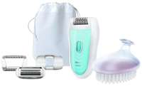 [ check pc] Philips HP6522/01 Epilator For Women With Brush (White & Green)