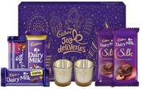 Cadbury Assorted Chocolates Gift Pack- With Glass Diyas Inside