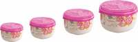 Nayasa Allora Plastic Container Set, 4-Pieces, Pink