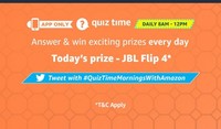 Amazon quize answer 9th November win jbl flip 4