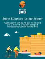 Free Gourmet Passport for just Rs. 49 (3 months)