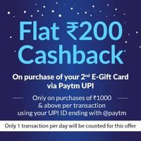 Woohoo: Pay Using Paytm UPI only and get Rs 200 cashback on completing 2 transaction of Rs 1000 each 