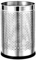 Stainless Steel Open Dustbin for Home, Office, Kitchen, Bathroom, 5 liters (7" x 11"), Hammer Stainless Steel Finish 