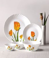 LaOpala Tulip Garden Dinner Set, 19-Pieces