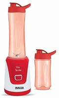 Inalsa Tia 300-Watt Smoothie Maker/Blender with 2 Sip Bottles (Red/White)