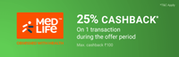 25% cashback upto 100 on medlife using phonepe