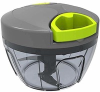 Home Puff HP-MINI-CHPR Vegetable Chopper with 3 Stainless Steel Blade, Green