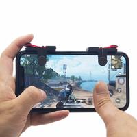 Alexly Triggers PUBG Fortnite Mobile Controller, Pubg Gaming Joystick for Mobile,Fire Button Assist Tool (Black red)- Set of 2