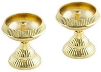 Frestol Brass Jyot (12 cm x 12 cm x 10 cm, Gold) Buy 1 Get 1