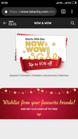 Now & Wow sale @ Tatacliq : Upto 80% off (Starting from 14 Dec) 