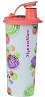 Signoraware Velvet Stylish Jumbo Plastic Sipper, 500ml, Peach