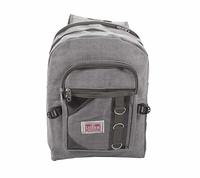 DAHSHA Canvas Multipocket College Bag Side Strip with Hook (Grey)