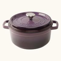 (lowest) Wonderchef Ferro Cast Iron Casserole with Lid, 5 Liters/26 cm, Purple