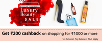 Luxury Beauty Products Upto 50% Off + 200 Cashback on purchasing worth 1000 or more using Amazon Pay balance or Credit/Debit cards or Netbanking | 15-16 Dec