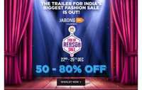 Jabong End of Reason Sale 22-25 Dec :- 50-80% off + Additional 10% Cashback using HDFC Cards / Phonepe
