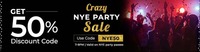 Get 50% Discount Code on your New Year’s Eve party bookings (7 – 9 PM, today)