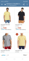 Puma mens t shirts starting from 299