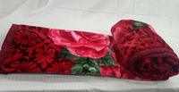 SIGNATURE BLANKETS Mink Double Bed Blanket Maroon with Bag