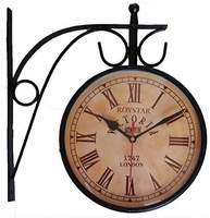  ROYSTAR Double Sided Analog Vintage Design Wall Clock - Victoria Station 1747 London, DIAL 6" 