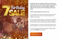 Pepperfry turns 7! Use code ‘SEVEN’ to get up to 50% off + 10% Cashback! Offer ends on 2nd January 2019 11:59PM.