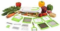 Amiraj 12-in-1 Quick Dicer Set, 13-Pieces, White/Green 