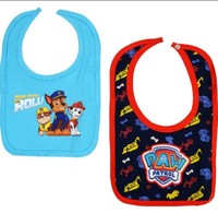 Baby Grow Newborn Printed Cartoon 1 Size Bibs, (Paw Patrol) - Pack of 2

