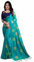Women's Paper Silk Saree With Blouse Piece( Multi)