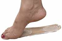 JSB BS25 3/4 Gel Adhesive Unisex Sports Shoes Insole with Metatarsal & Heel Support (Transparent) (Pair)