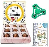 (Hot) Bogatchi All The Best for Exam Chocolates, 90g and Free Hand Spinner with Free Exam Greeting Card, 90g 
