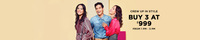 Jabong Buy 3 at Rs. 999 (1 Pm - 5 Pm)