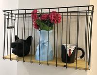 House of Quirk Metal Wall Mount Shelf, Black