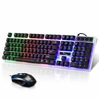 Pictek LED Wired Gaming Keyboard Mouse Set Illumination Backlit for Computer-Combo Pack of 2