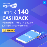 Niki Amazon pay January 2019 offer cashback up to Rs.140 across categories