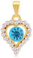 Sukkhi Heart Shaped AD Studded Gold Plated Pendant + 20 Shipping