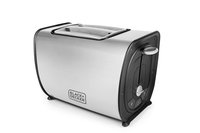 Black + Decker BXTO0203IN 870-Watt 2 Slice Stainless Steel Pop-up Toaster (Grey)