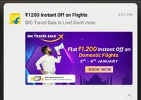 1200 off on flight tickets