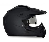Vega Men Full Face Helmet (Dull Black_Medium)