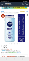 Nivea Pure Impact Shower Gel, 500ml 40% off