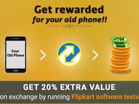 Flipkart Mobile: Get 20% Extra Value on Exchange by running Flipkart Software tests