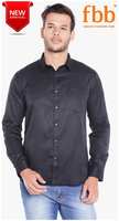Studio NYX Men Slim Fit Casual shirt - Black size -44, Use promocode ACTIVE20 save 60rs