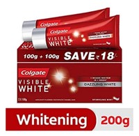 Colgate Visible White Dazzling White Toothpaste, Sparkling Mint - 200gm (Saver Pack)

