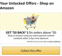 Amazon : Rs.50 off on minimum purchase of 50