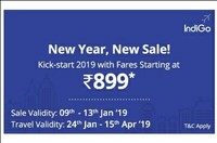 Indigo Sale Live - Fare Starting From Rs 899 On Flights (+250 Paytm Cashback)