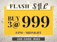 Nnnow Flash Sale Buy 3 at 999