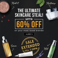 Purplle : THE Ultimate Skin Care Steal upto 60% off(Aroma Magic,Everyuth, Pamolive ,Vlcc,Veet,Nivea etc)