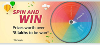 Amazon: Spin & Win prizes worth 8 Lakhs