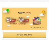 Pantry Rs. 150 cashback on Rs. 1500 order for all user..