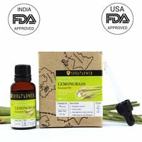 Soulflower Lemongrass Essential Oil for Hair and Skin, 30ml 